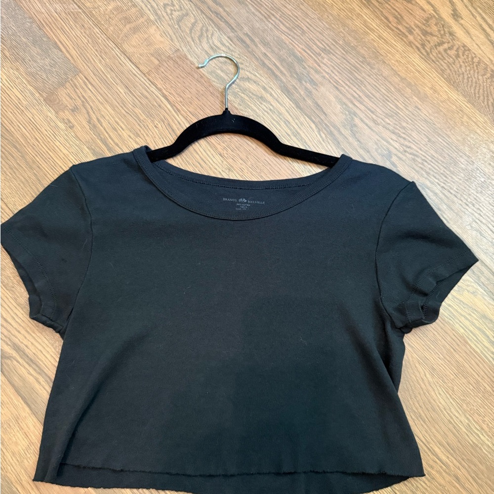 Brandy Melville Ashlyn Black Short Sleeve Tee